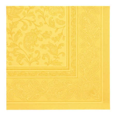 Servetten ROYAL Collection 1/4 vouw 40cm x 40cm Geel Ornaments