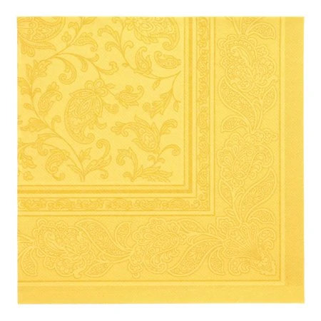 Servetten ROYAL Collection 1/4 vouw 40cm x 40cm Geel Ornaments