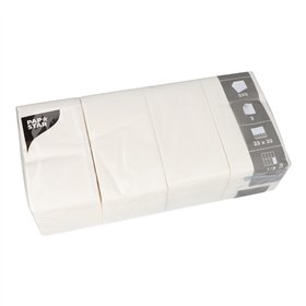 Servetten 2-laags 1/8-vouw 33cm x 33cm Wit