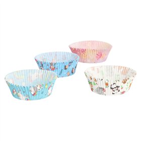 Bakvormpjes Ø 5cm x 2,5cm 4 motieven Assorti