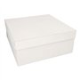Gebaksdozen met deksel Karton vierkant 30cm x 30cm x 13cm Wit - Horecavoordeel.com