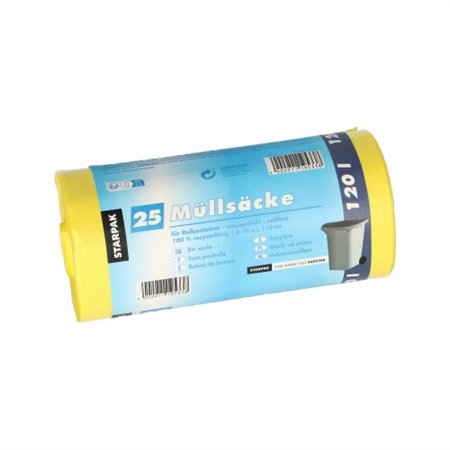 Industrie afvalzakken HDPE 120 l 110cm x 70cm Geel - Horecavoordeel.com