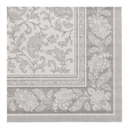 Servetten ROYAL Collection 1/4 vouw 40cm x 40cm Grijs Ornaments
