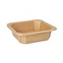 Kartonnen lunchboxen vierkant 750ml 4,7cm x 16,2cm x 16,2cm Bruin - Horecavoordeel.com