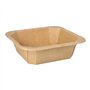 Kartonnen lunchboxen vierkant 1000ml 5,2cm x 18cm x 18cm Bruin - Horecavoordeel.com