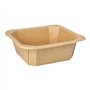 Kartonnen lunchboxen vierkant 1200ml 6cm x 18cm x 18cm Bruin - Horecavoordeel.com