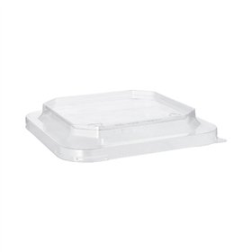 Deksels voor Lunchboxen PET vierkant 2,5cm x 16,2cm x 16,2cm Transparant