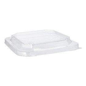 Deksels voor Lunchboxen PET vierkant 2,5cm x 18cm x 18cm Transparant - Horecavoordeel.com