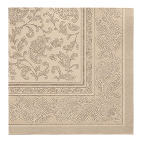 Servetten ROYAL Collection 1/4 vouw 40cm x 40cm Zand Ornaments