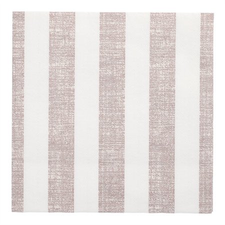 Servetten ROYAL Collection 1/4 vouw 40cm x 40cm Mocca Lines