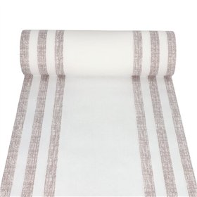 Tafellopers stofkarakter PV-Tissue Mix ROYAL Collection 24 m x 40cm Mocca Lines
