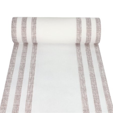 Tafellopers stofkarakter PV-Tissue Mix ROYAL Collection 24 m x 40cm Mocca Lines