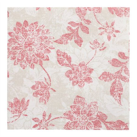 Servetten ROYAL Collection 1/4 vouw 40cm x 40cm Bordeaux Flowers - Horecavoordeel.com