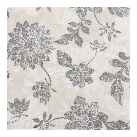 Servetten ROYAL Collection 1/4 vouw 40cm x 40cm antraciet Flowers