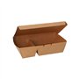 Kartonnen lunchboxen 2-vaks 450ml 5cm x 11cm x 16,8cm Bruin