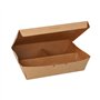 Kartonnen lunchboxen 3-vaks 600ml 5cm x 14,8cm x 18,3cm Bruin - Horecavoordeel.com