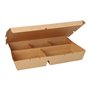 Kartonnen lunchboxen 5-vaks 900ml 4,2cm x 17cm x 25,5cm Bruin