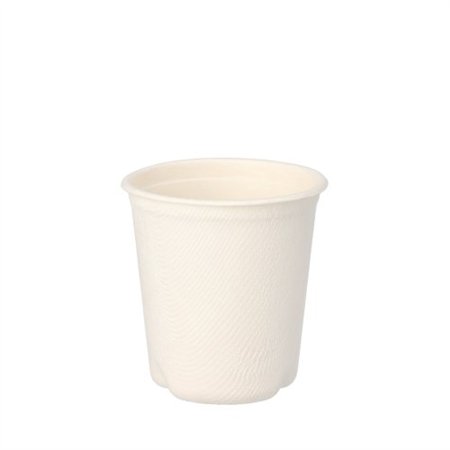 Drinkbekers Suikerriet Pure 0,1 l Ø 6,3cm x 6,5cm Wit voor warme dranken