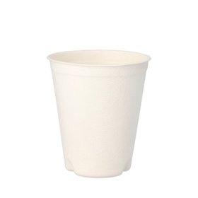 Drinkbekers Suikerriet Pure 0,3 l Ø 9cm x 10cm Wit voor warme dranken - Horecavoordeel.com