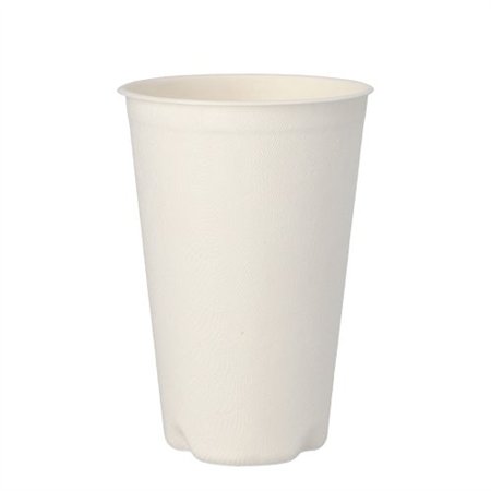 Drinkbekers Suikerriet Pure 0,4 l Ø 9cm x 13cm Wit voor warme dranken - Horecavoordeel.com