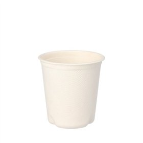 Drinkbekers Suikerriet Pure 0,1 l Ø 6,3cm x 6,5cm Wit voor warme dranken