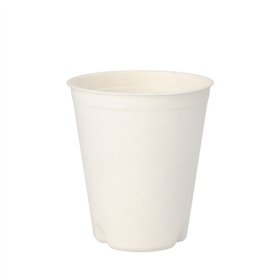 Drinkbekers Suikerriet Pure 0,3 l Ø 9cm x 10cm Wit voor warme dranken