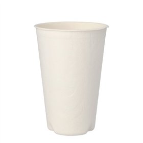 Drinkbekers Suikerriet Pure 0,4 l Ø 9cm x 13cm Wit voor warme dranken - Horecavoordeel.com