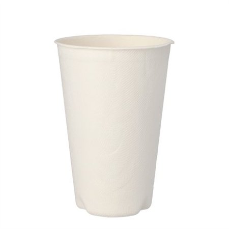 Drinkbekers Suikerriet Pure 0,4 l Ø 9cm x 13cm Wit voor warme dranken