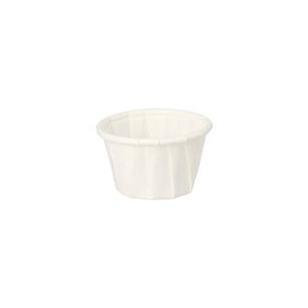 Sausbakjes Papier Pure 10ml Ø 3,5cm x 2,2cm Wit - Horecavoordeel.com