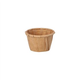 Sausbakjes Papier Pure 10ml Ø 3,5cm x 2,2cm Bruin - Horecavoordeel.com