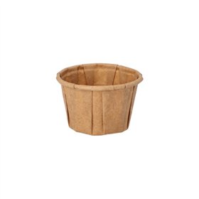 Sausbakjes Papier Pure 25ml Ø 4,4cm x 2,8cm Bruin - Horecavoordeel.com