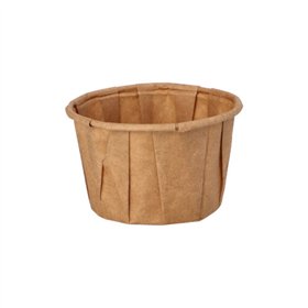 Sausbakjes Papier Pure 50ml Ø 5,8cm x 3,5cm Bruin - Horecavoordeel.com