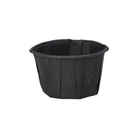Sausbakjes Papier 50ml Ø 5,8cm x 3,5cm Zwart