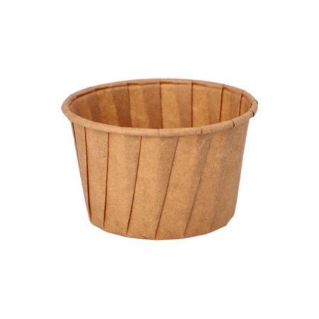 Sausbakjes Papier Pure 90ml Ø 6,6cm x 4,2cm Bruin - Horecavoordeel.com