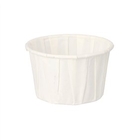 Sausbakjes Papier Pure 110ml Ø 7cm x 4,2cm Wit - Horecavoordeel.com