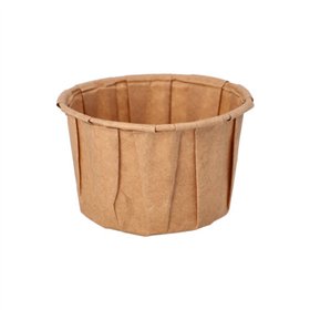Sausbakjes Papier Pure 110ml Ø 7cm x 4,2cm Bruin
