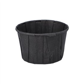 Sausbakjes Papier 110ml Ø 7cm x 4,2cm Zwart