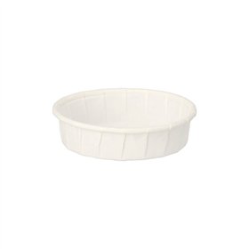 Sausbakjes Papier Pure 25ml Ø 6cm x 1,5cm Wit - Horecavoordeel.com