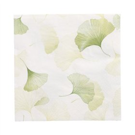 Servetten 3-laags 1/4 vouw 33cm x 33cm Light Ginko