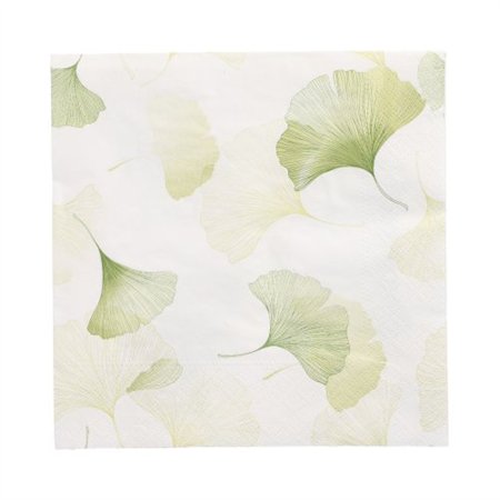 Servetten 3-laags 1/4 vouw 33cm x 33cm Light Ginko - Horecavoordeel.com