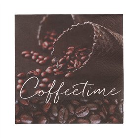Servetten 3-laags 1/4 vouw 33cm x 33cm Coffeetime - Horecavoordeel.com