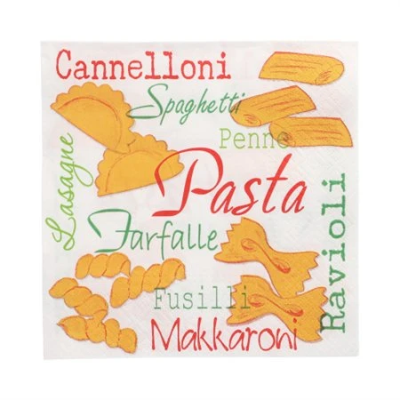 Servetten 3-laags 1/4 vouw 33cm x 33cm Pasta