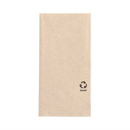 Servetten 2-laags 1/8 vouw 33cm x 33cm Natuur gemaakt van gerecycled Papier