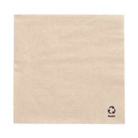 Servetten 1-laags 1/4 vouw 33cm x 33cm Natuur gemaakt van gerecycled Papier