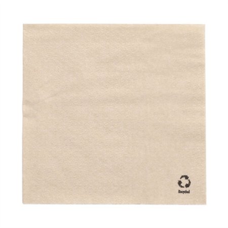 Servetten 1-laags 1/4 vouw 33cm x 33cm Natuur gemaakt van gerecycled Papier