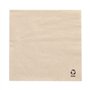 Servetten 1-laags 1/4 vouw 33cm x 33cm Natuur gemaakt van gerecycled Papier - Horecavoordeel.com