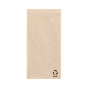 Servetten 1-laags 1/8 vouw 33cm x 33cm Natuur gemaakt van gerecycled Papier