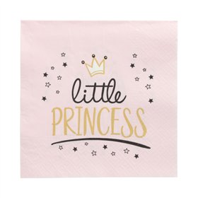 Servetten 3-laags 1/4 vouw 33cm x 33cm Little Princess - Horecavoordeel.com
