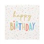 Servetten 3-laags 1/4 vouw 33cm x 33cm Happy Birthday - Horecavoordeel.com