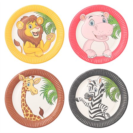 Borden Karton rond Ø 23cm Jungle mixed - Horecavoordeel.com